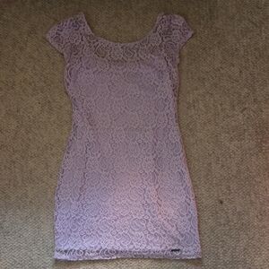 Abercrombie & Fitch Lavender Lace Mini Dress
